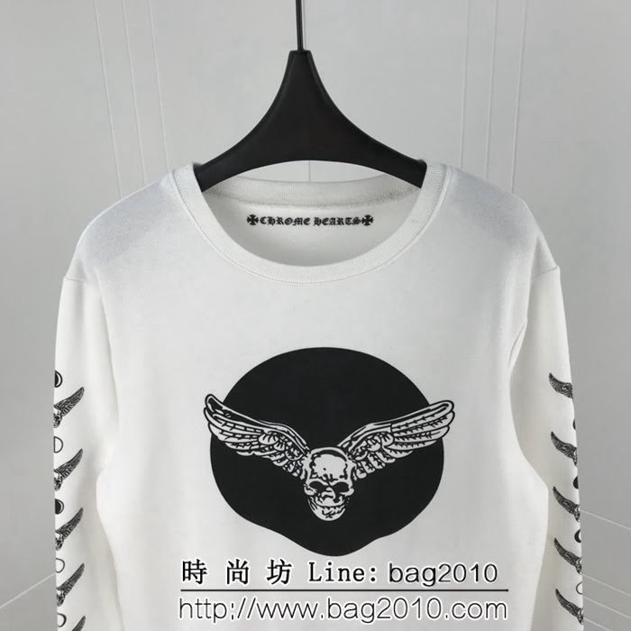 Chrome hearts 克羅心 18ss秋冬新款 梵文印花圖案 加絨加厚圓領套頭衛衣 情侶款 ydi1303